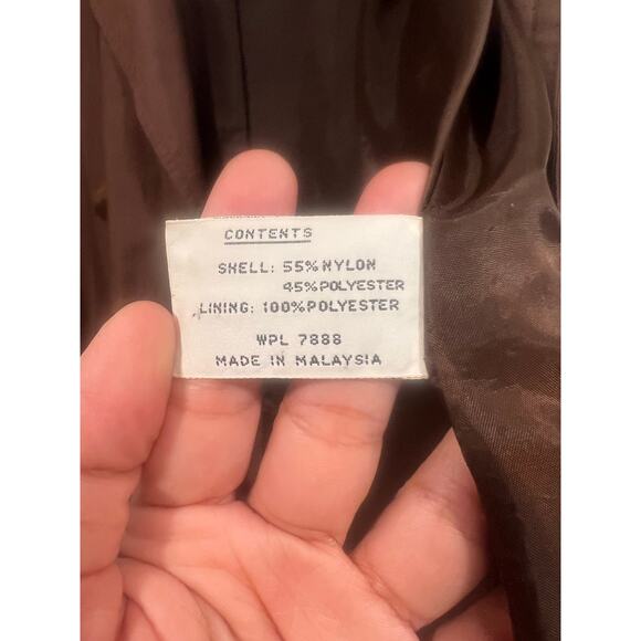 Vintage Anne Klein Women’s Minimalist Oversized Trench Peacoat S Brown - Picture 7 of 8